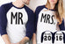 MR + MRS Baseball Tees CUSTOM NAMES + NUMBERS - Pick Color