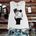 Modern Rosie the Riveter Flowy Muscle Tank - Pick Color