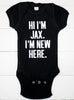 New Baby Boy Bodysuit Welcome Set - Custom Name