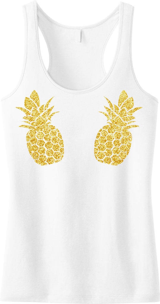 PINEAPPLE Bikini Gold Glitter Tank Top - Pick Color