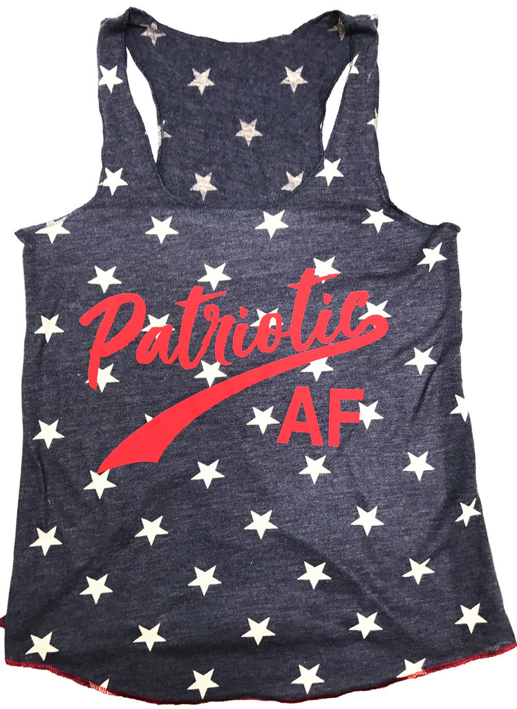 Patriotic AF Blue Stars Tank Top