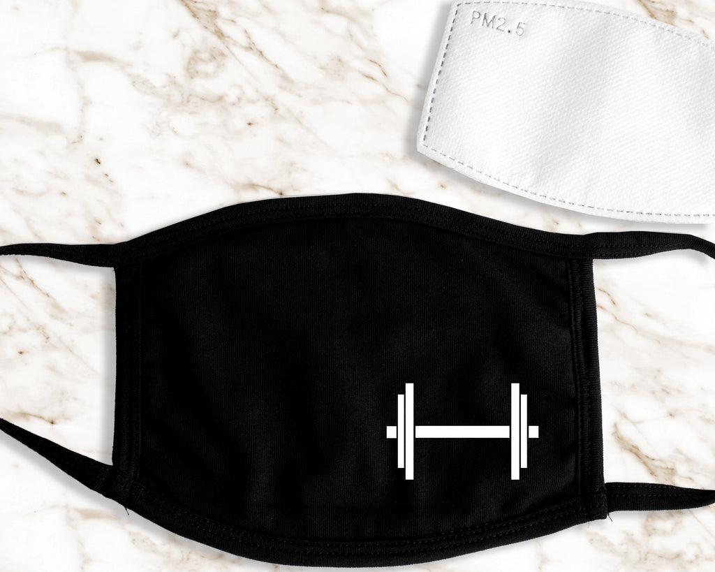 DUMBBELL Adult Face Mask with Filter Pocket and 1 Filter Included