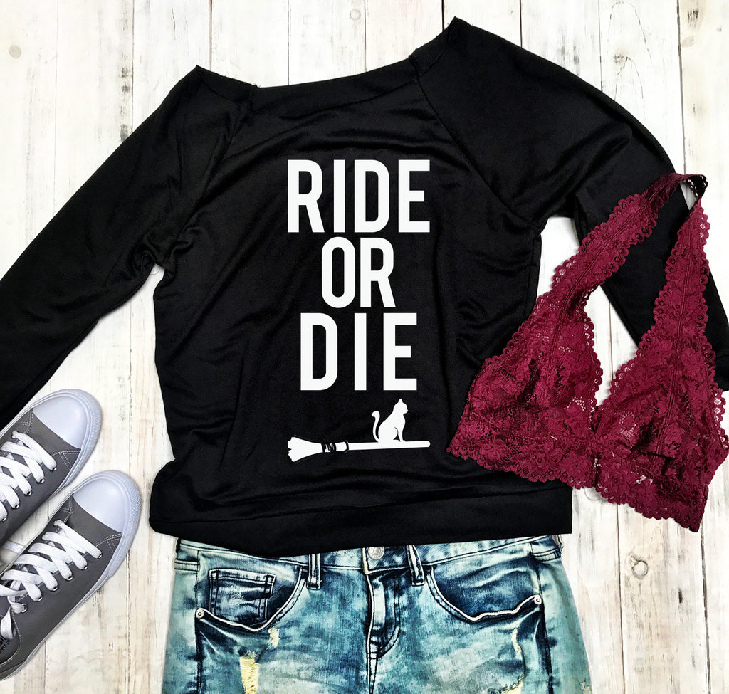 HALLOWEEN RIDE or DIE Long Sleeve Sweater