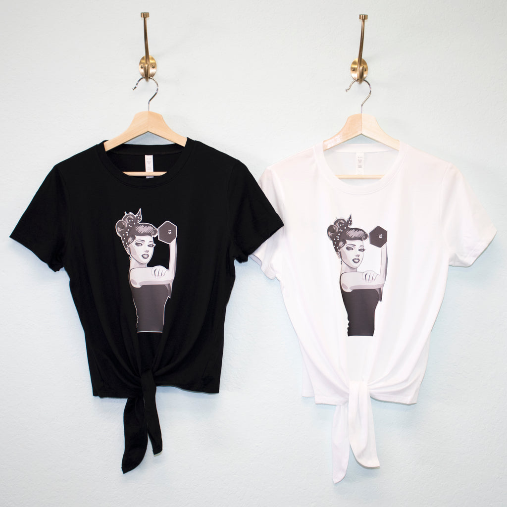 Modern ROSIE THE RIVETER Shirt - Crop Top or Ringer Tee