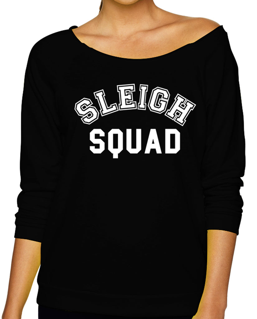 SLEIGH SQUAD Christmas Slouchy Sweatshirt