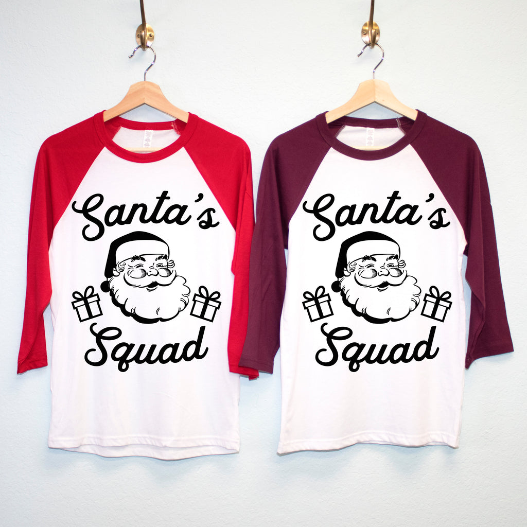 SANTA'S SQUAD CUSTOM Christmas Shirts - Pick Name & Number