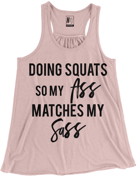 SASS for Days Flowy Racerback Tank Top Blush