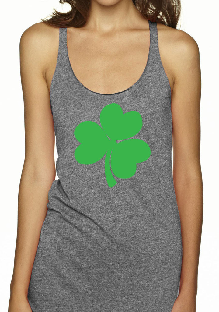 St. Patty's Shamrock Tank Top - Heather Gray