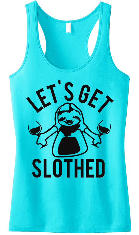 SLOTH WlNE DRINKING TEAM Tank Top - Let's Get Slothed!