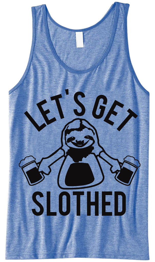 SLOTH DRINKING TEAM Unisex Tank Top - Let's Get Slothed!