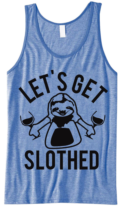 SLOTH DRINKING TEAM Unisex Tank Top - Let's Get Slothed!