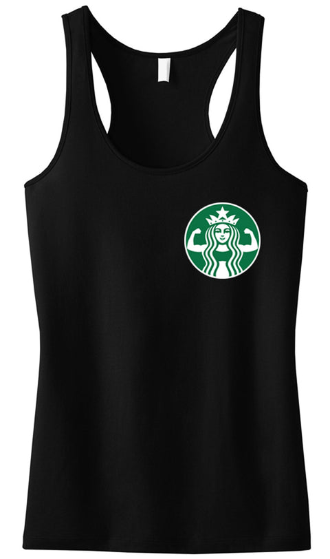 SALE!! STARBUFF Parody COLOR MINI LOGO Tank Top Racerback