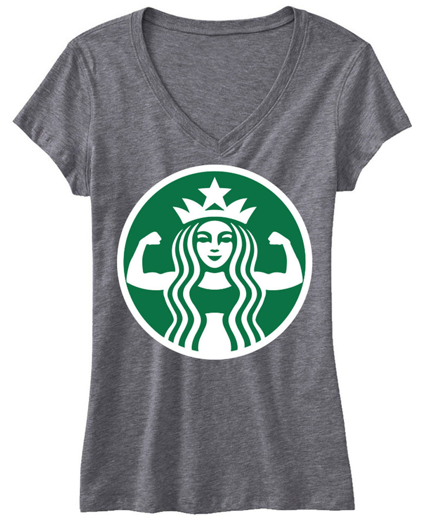 STARBUFF Parody Heather Gray V-neck