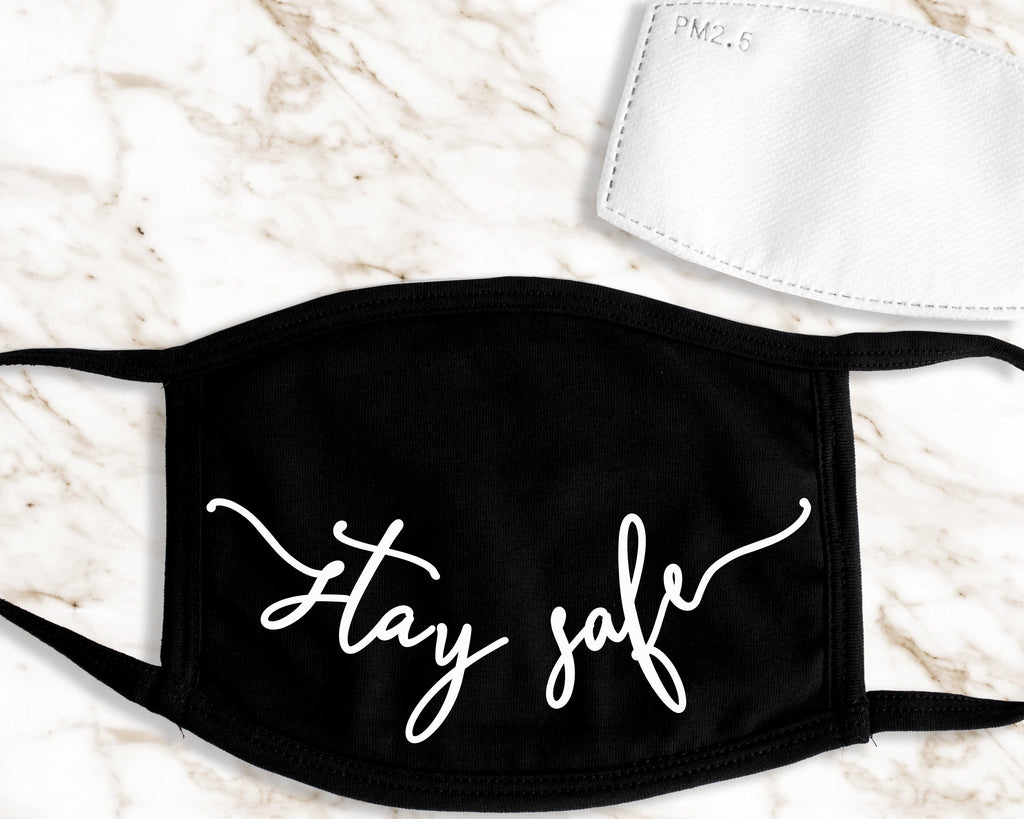 STAY SAFE Adult Face Mask with Filter Pocket and 1 Filter Included