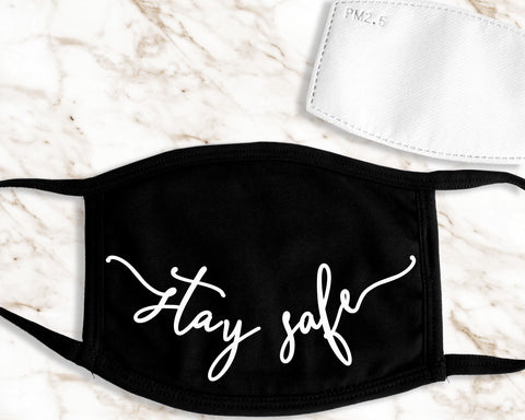 STAY SAFE Adult Face Mask with Filter Pocket and 1 Filter Included