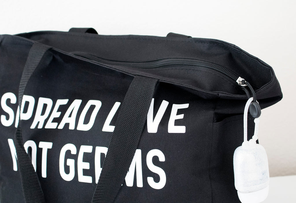 Spread Love Not Germs Grocery Zipper Tote Bag