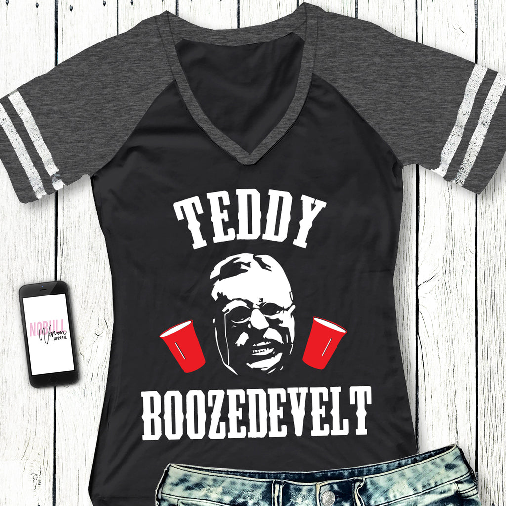 MOUNT SLOSHMORE 4th of JULY Shirt Black V-neck