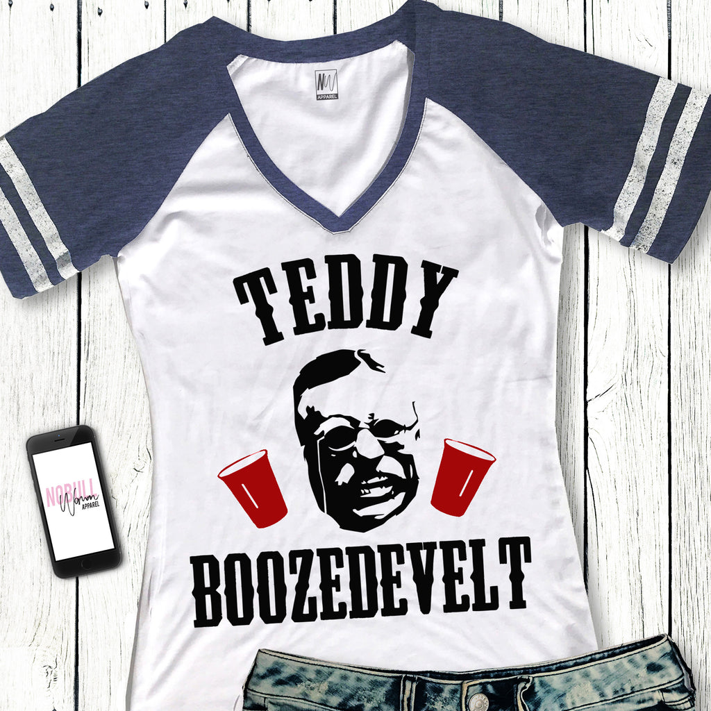 MOUNT SLOSHMORE 4th of JULY Shirt White V-neck