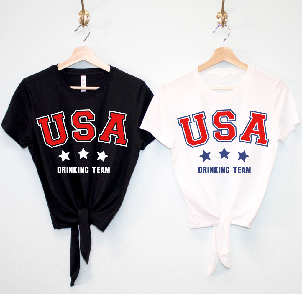 USA Drinking Team Crop Top