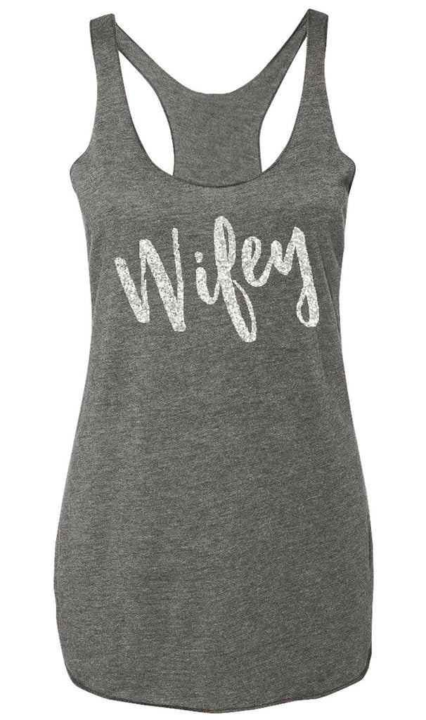 WIFEY Glitter Gray Tank Top