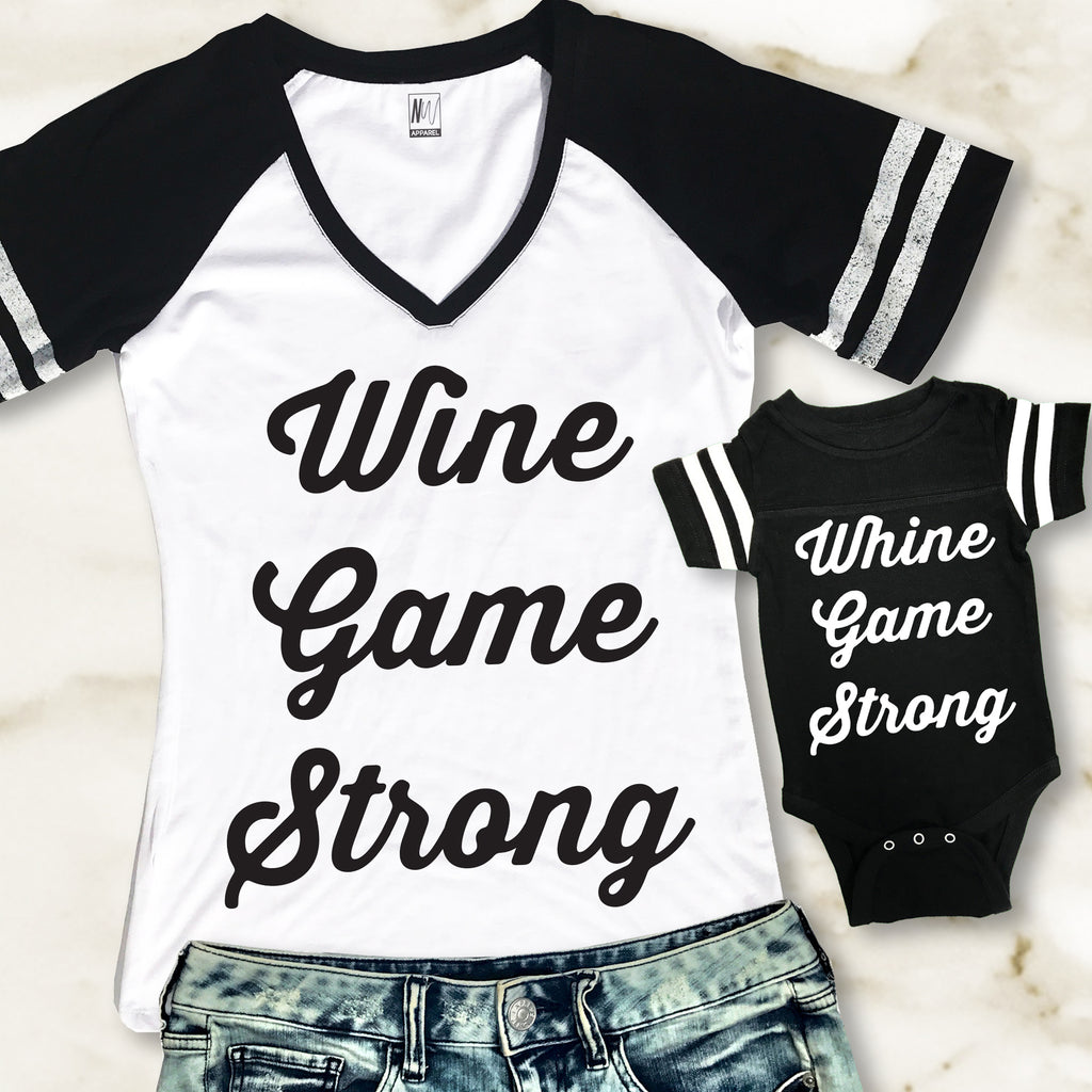 MOMMY & ME Whine Game Shirts Set