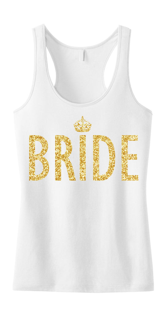 GOLD BRIDAL WEDDING 7 Tank Tops 15% Off Bundle, Mrs Shirt, Bridesmaid shirt, maid of honor shirt