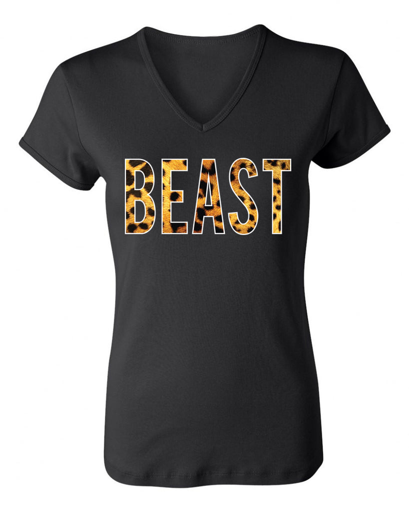 BEAST Leopard V-Neck Shirt
