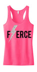 FIERCE Glitter Lightning Workout Tank Top Yellow