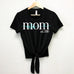 MOM est. 2018 Custom Name & Year Front Tie Crop Top