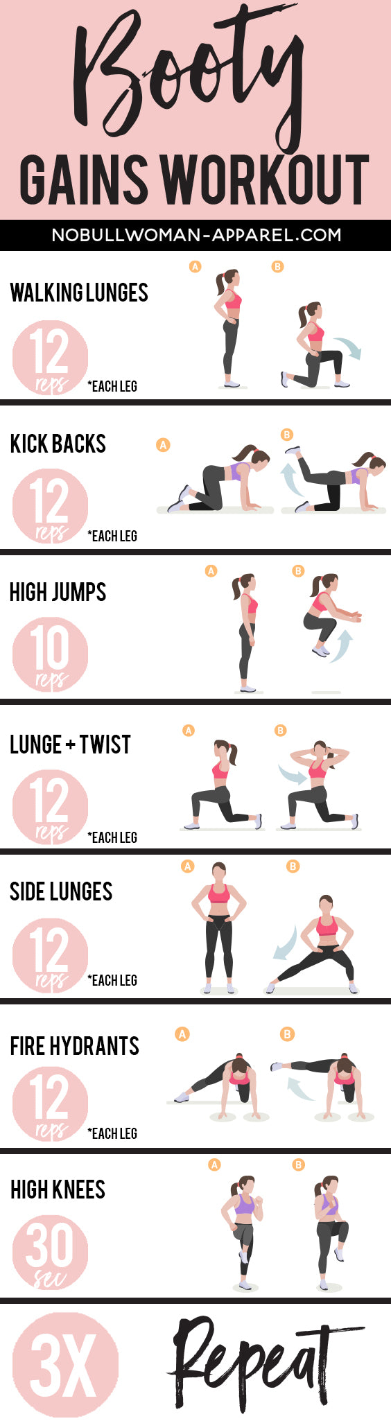 Booty Gains - Printable Workout