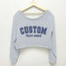 CUSTOM Cropped Off Shoulder Lightweight Sweatshirt