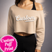 CUSTOM Cropped Off Shoulder Lightweight Sweatshirt