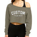 CUSTOM Cropped Off Shoulder Lightweight Sweatshirt