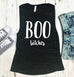 BOO B*tches Halloween Black Marble Muscle Tank Top