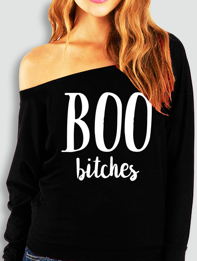 Witches Be Trippin Halloween Slouchy Sweatshirt Black – NobullWoman Apparel