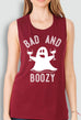 BAD & BOOZY Halloween Ghost Red Muscle Tank Top