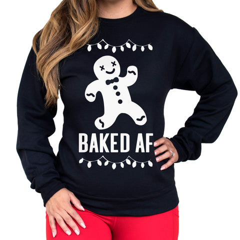 BAKED AF Christmas Sweatshirt - Pick Color