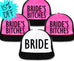 Bachelorette Party Hats Deal - BRIDE White & BRIDE'S BITCHES Pink with Black Print