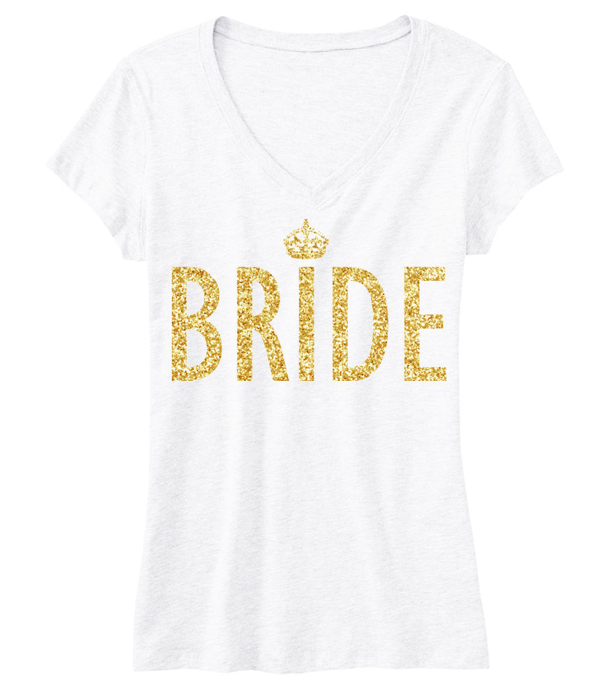 BRIDE GOLD WEDDING 7 SHIRTS 15% Off Bundle, Bride Shirt, Bridesmaid sh – NobullWoman Apparel