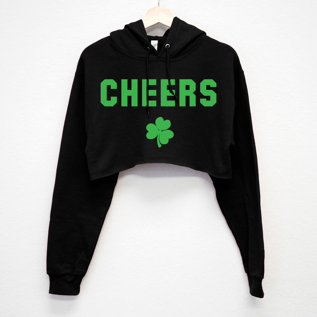 CHEERS St. Patrick's Day Cropped Hoodie