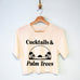COCKTAILS & PALM TREES Women's Beach Shirt