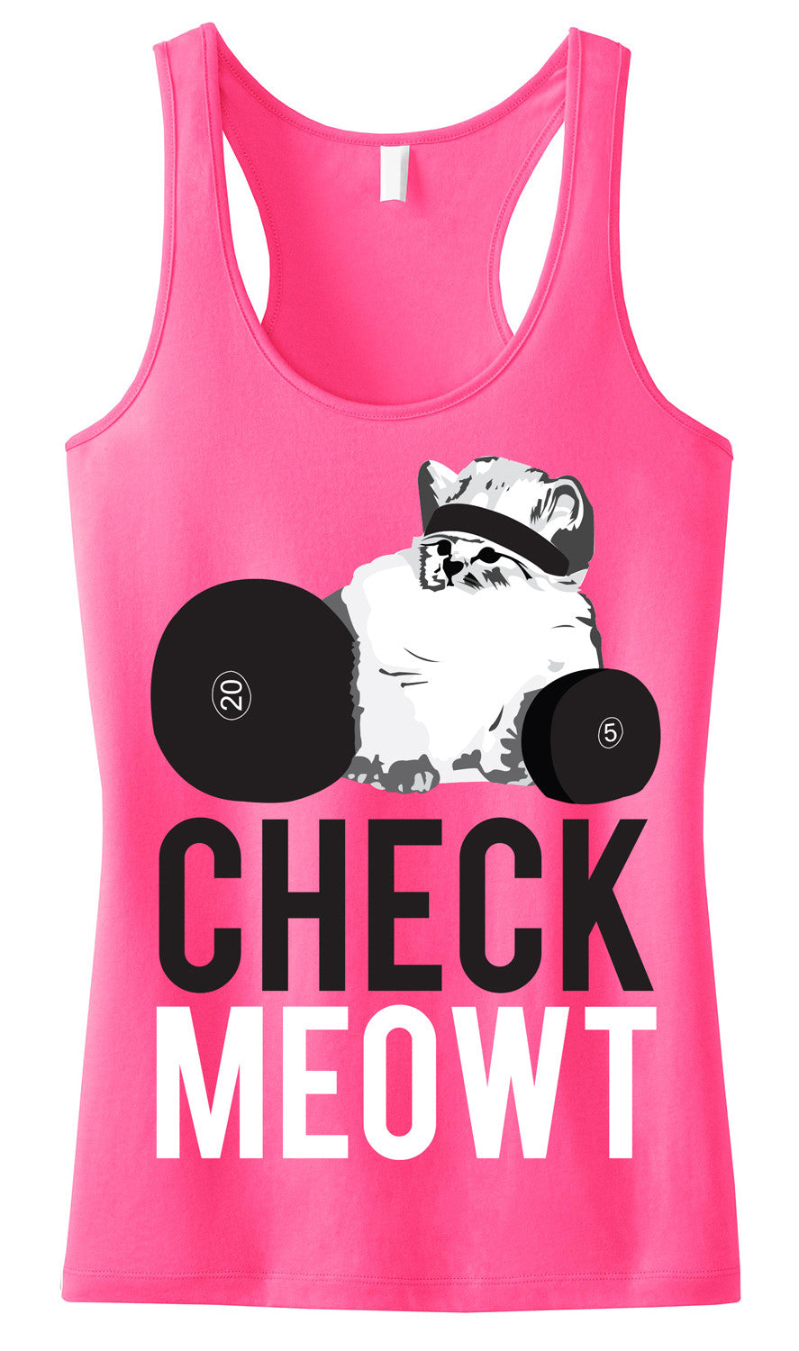 CHECK MEOWT Pink Workout Tank Top