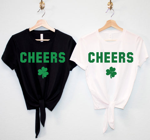 CHEERS St Patrick's Day Shirt Crop Top