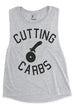 CUTTING CARBS Muscle Tank Top Heather Gray