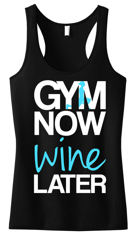 GYM Now Tank Top Black with Teal