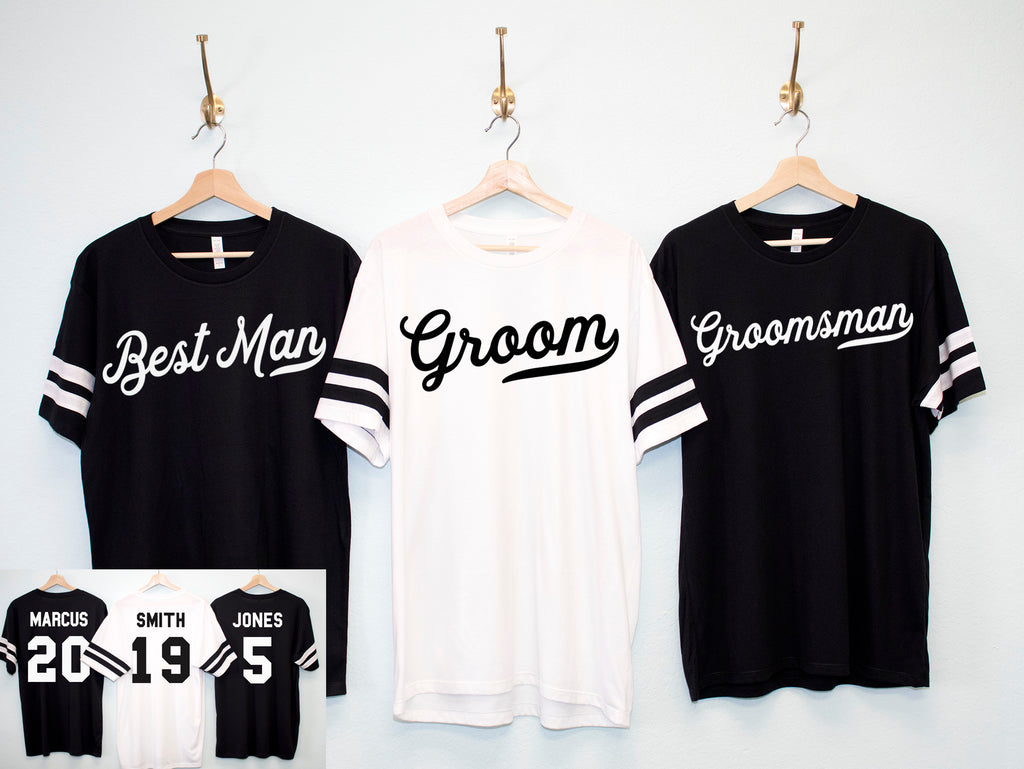 9 Custom Groom & Groomsmen Shirts for Zack - Local Pickup