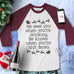 He Sees You When You're Drinking Explicit Christmas Baseball Tee Burgundy - Unisex