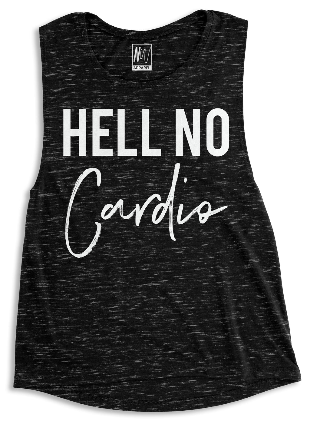 HELL NO Cardio Marble Muscle Tank Top - Pick Color