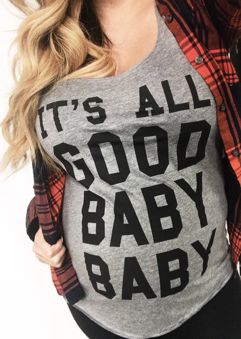 BABY SMALLS Pregnancy Tank Top Heather Gray