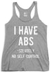 I HAVE ABS Tank Top Heather Gray